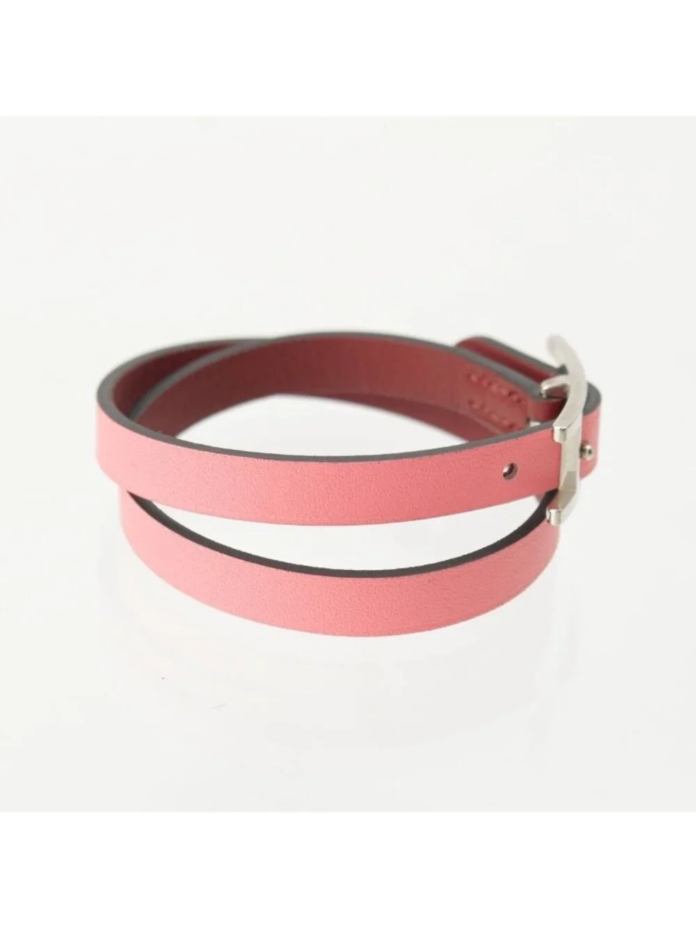 Hermes Behapi Double Tour Bracelet Swift Pink Bordeaux